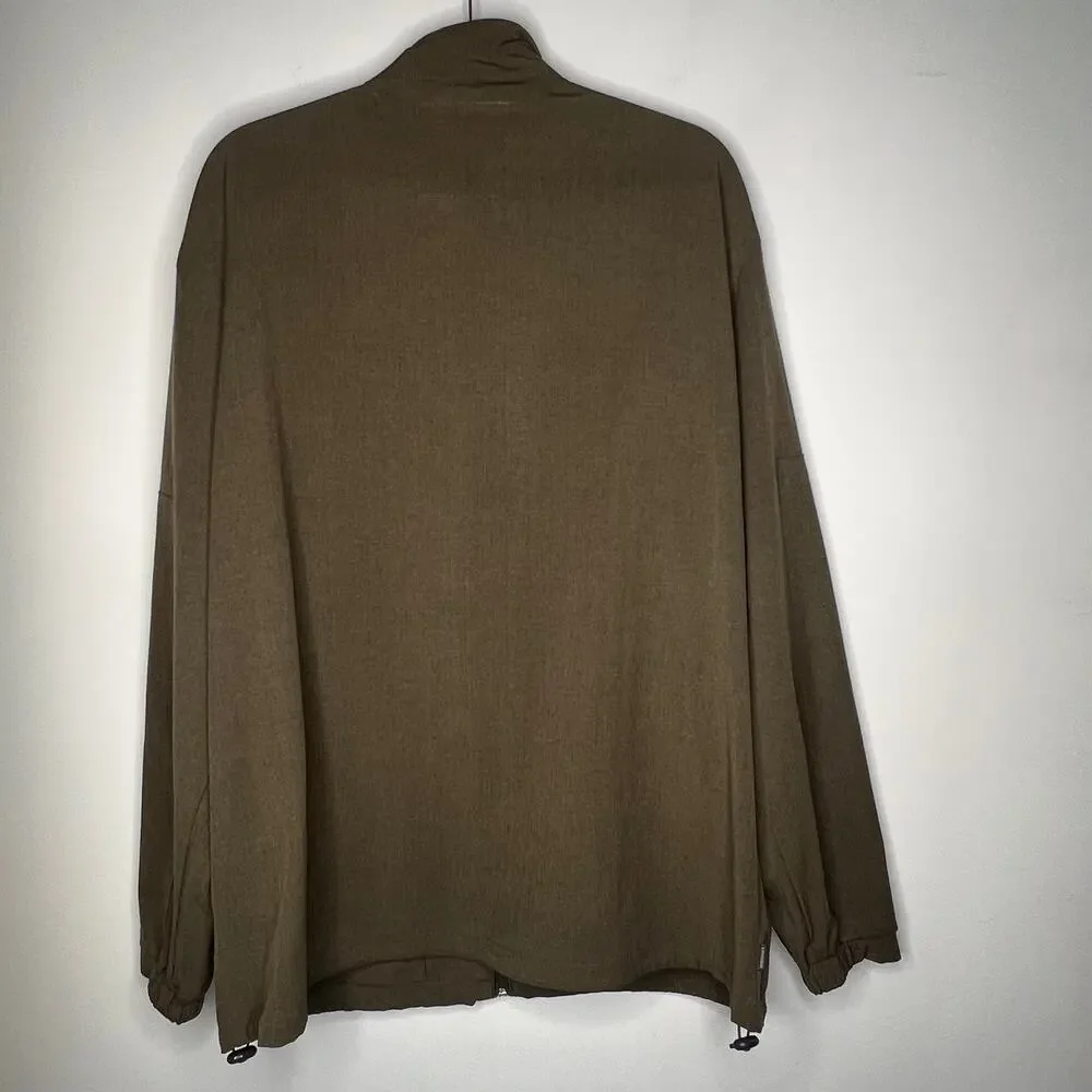 Linksoul Olive Zip Windbreaker Jacket Size XL